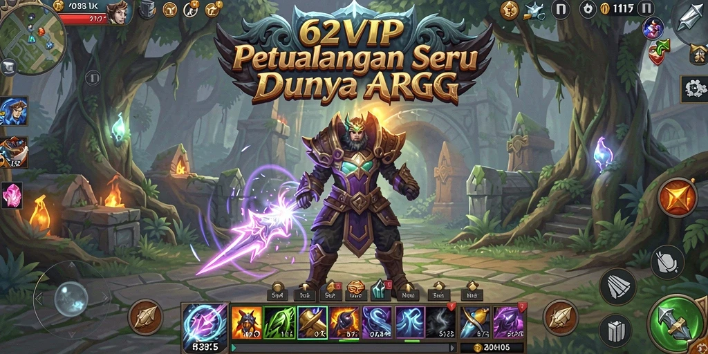 Tangkapan layar gameplay seru dalam dunia ARPG 62VIP.