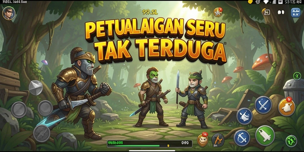 Screenshot utama 99SL menampilkan gameplay seru dan karakter menarik.