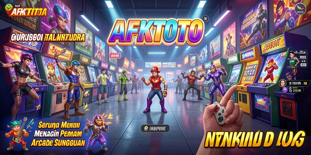 Screenshot utama AFKTOTO menampilkan gameplay Arcade yang seru dan menantang.