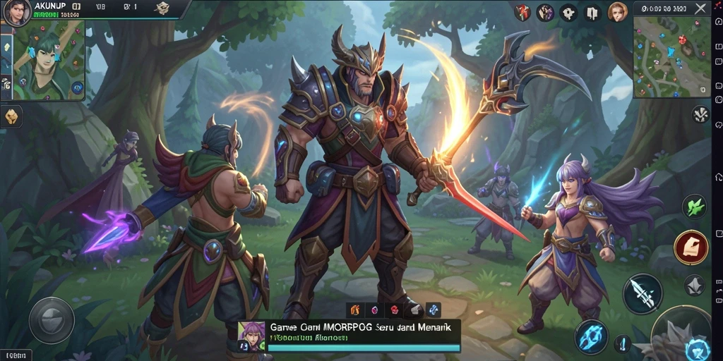 Screenshot gameplay AKUNJP menampilkan petualangan seru dalam dunia MMORPG.