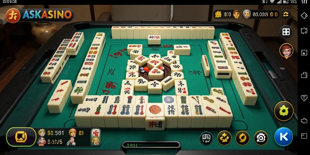 Screenshot utama <strong>ASKASINO</strong> menampilkan aksi menarik permainan Mahjong.