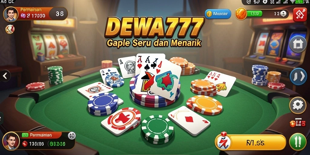 Tangkapan layar gameplay DEWA777 menampilkan suasana seru permainan Gaple.
