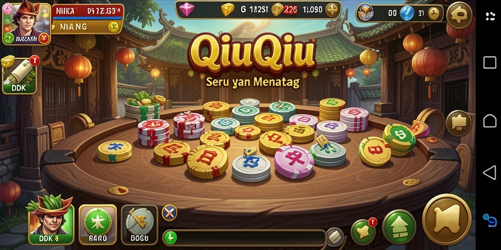 Screenshot gameplay QiuQiu yang seru dan penuh tantangan.