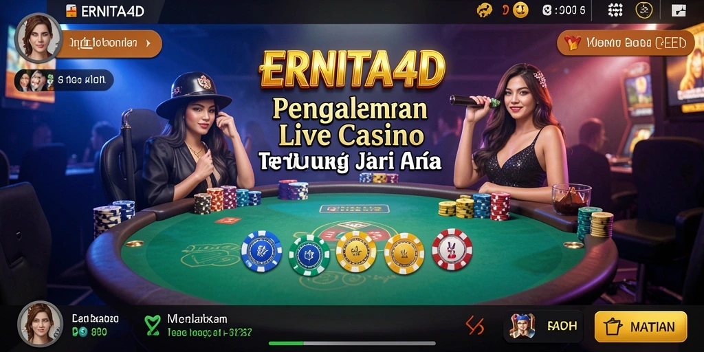 Tampilan menarik dari gameplay Live Casino di ERNITA4D.