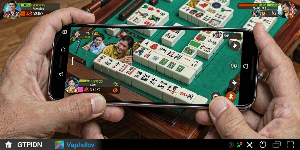 Screenshot GTPIDN menampilkan gameplay Mahjong yang menarik dan seru.