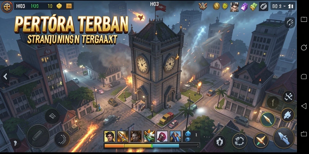 Cuplikan gameplay H03 menunjukkan pertempuran seru dalam Tower Defense.