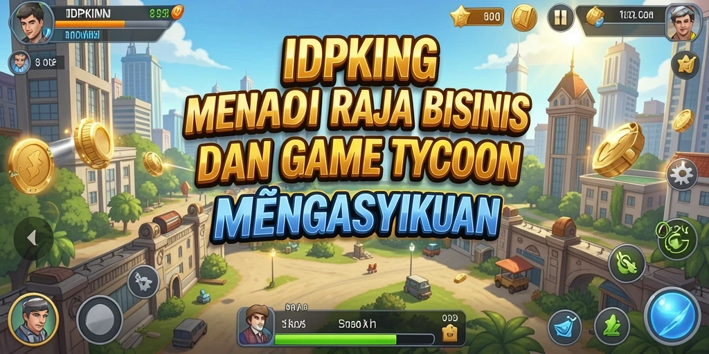 Tampilan gameplay <strong>IDPKING</strong> yang menunjukkan aksi bisnis yang seru.