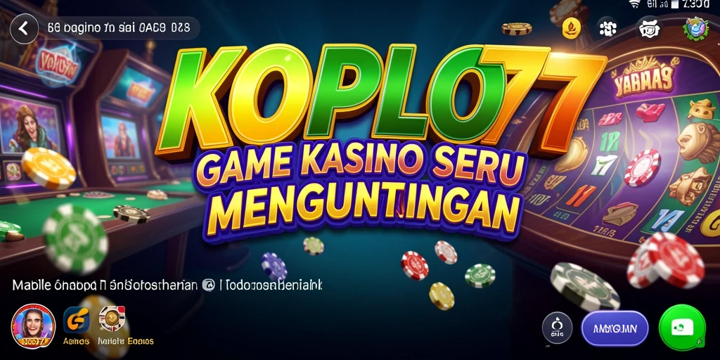 Screenshot gameplay KOPLO77 menunjukkan suasana kasino yang seru.