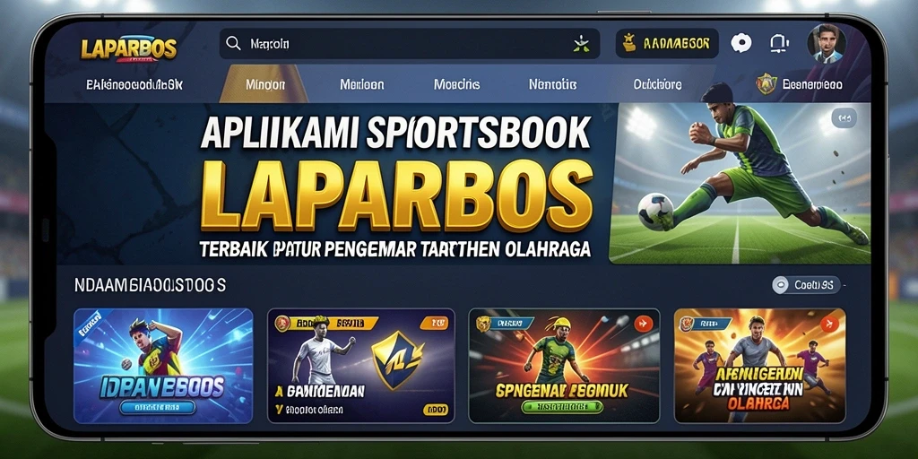 Screenshot utama LAPARBOS menunjukkan pengalaman taruhan olahraga yang menegangkan.