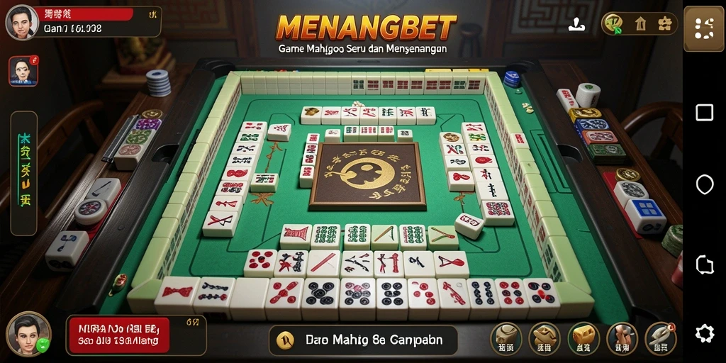 Tampilan gameplay <strong>MENANGBET</strong> menampilkan keseruan permainan Mahjong.