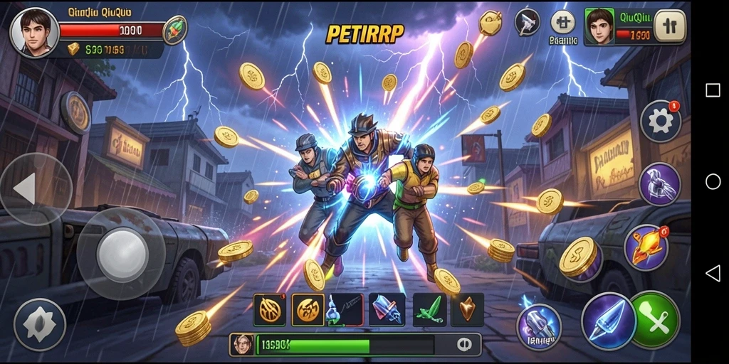 Tampilan gameplay seru dalam game QiuQiu PETIRRP.
