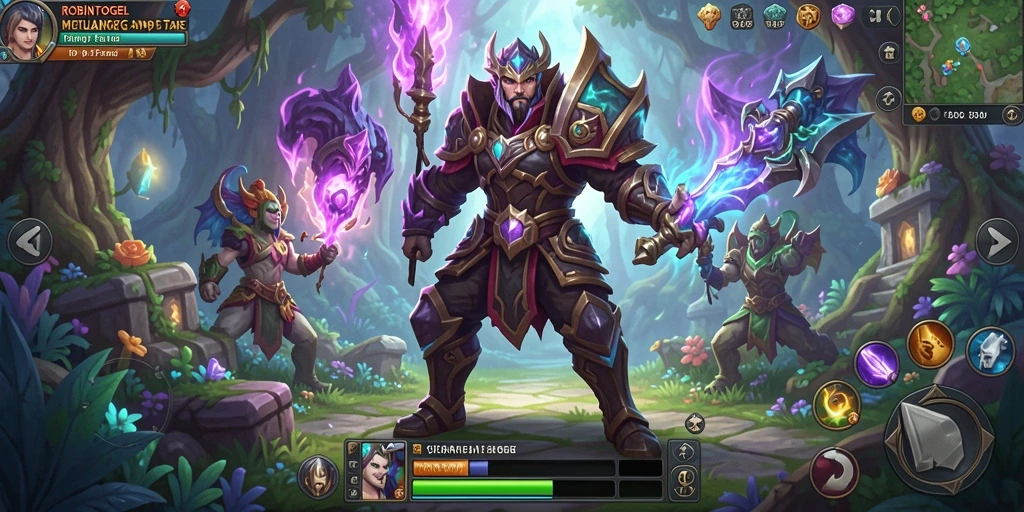 Menampilkan petualangan seru dalam dunia MMORPG ROBINTOGEL.