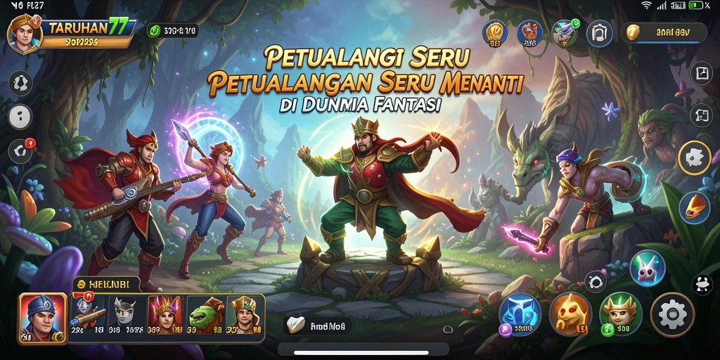 Tampilan menarik dari gameplay petualangan TARUHAN77.