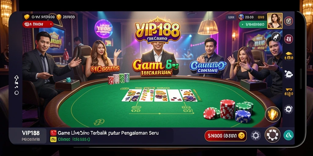 Screenshot gameplay Live Casino dengan dealer langsung yang menarik.